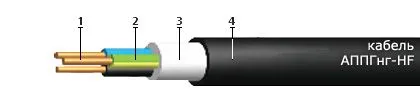 Кабель АППГнг-HF 3х25